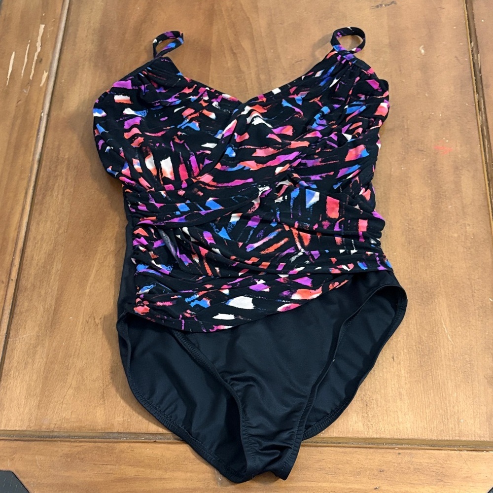 Magicsuit by Miracle Suit Colorful Patterned Swimsuit Size Small